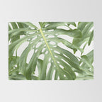 Vibrant tropical foliage on white Rug Gallery Image 2