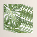 Vibrant tropical foliage on white Wrapping Paper Gallery Image 3