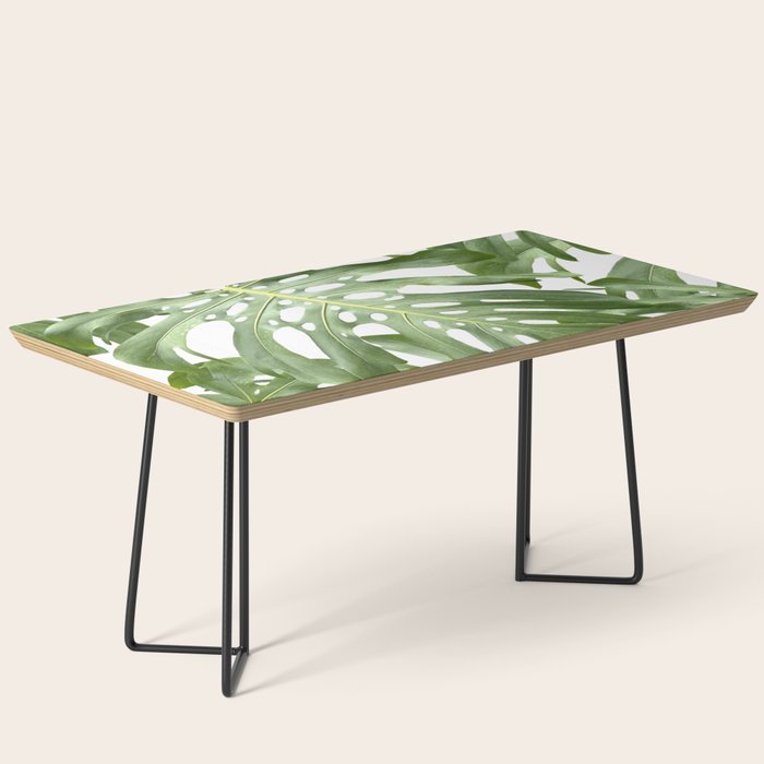 Vibrant tropical foliage on white Coffee Table Gallery Image 1