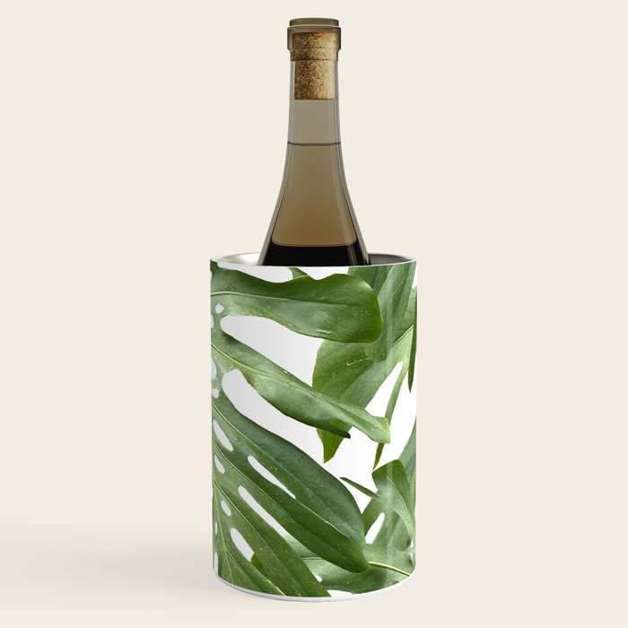 Vibrant tropical foliage on white Wine Chiller Gallery Image 3