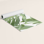 Vibrant tropical foliage on white Yoga Mat Gallery Image 2