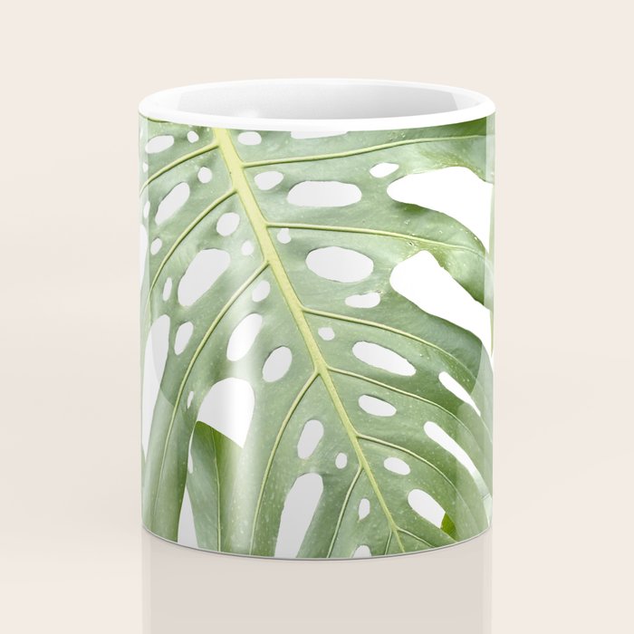 Vibrant tropical foliage on white Coffee Mug Gallery Image 4