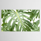 Vibrant tropical foliage on white Tablecloth Gallery Image 2