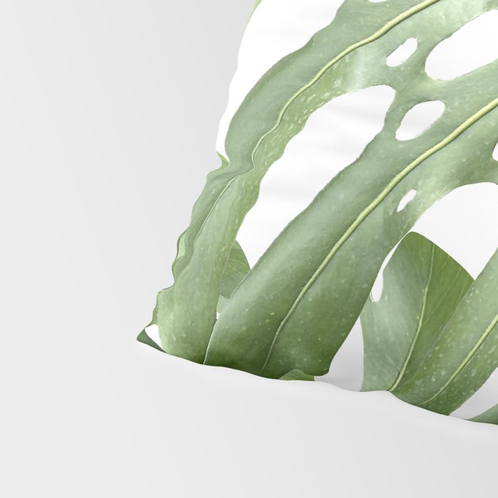Vibrant tropical foliage on white Pillow Sham Gallery Image 4