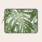Vibrant tropical foliage on white Laptop Sleeve Gallery Image 1