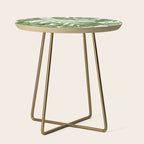 Vibrant tropical foliage on white Side Table Gallery Image 1