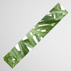 Vibrant tropical foliage on white Table Runner Gallery Image 3