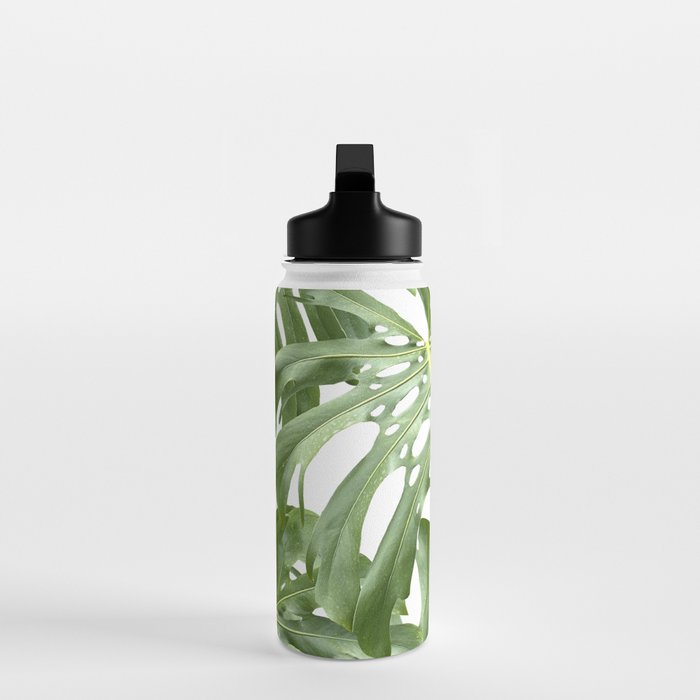 Vibrant tropical foliage on white Water Bottle Gallery Image 3