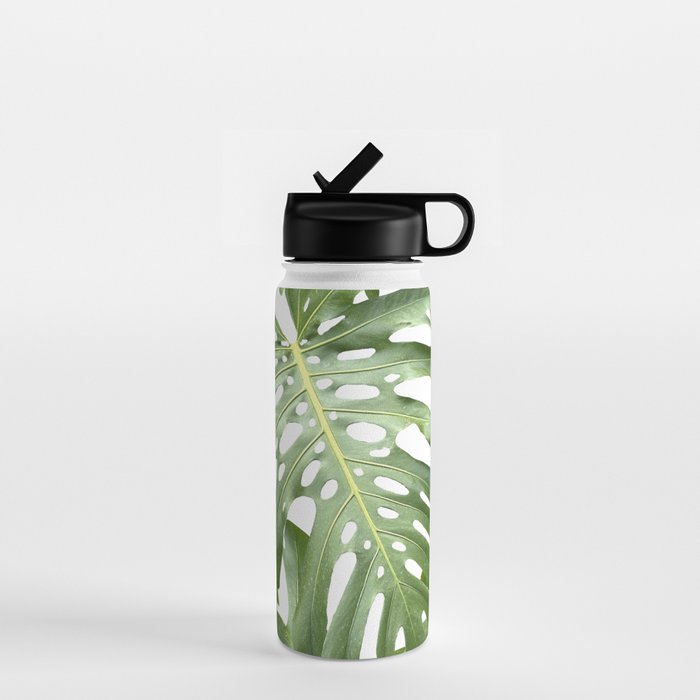 Vibrant tropical foliage on white Water Bottle Gallery Image 1