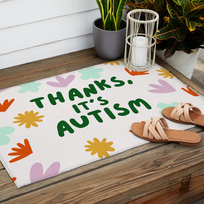 Thanks, It's Autism Outdoor Rug Gallery Image 2