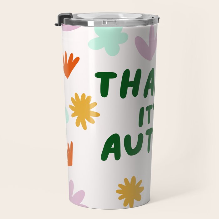 Thanks, It's Autism Travel Mug Gallery Image 3