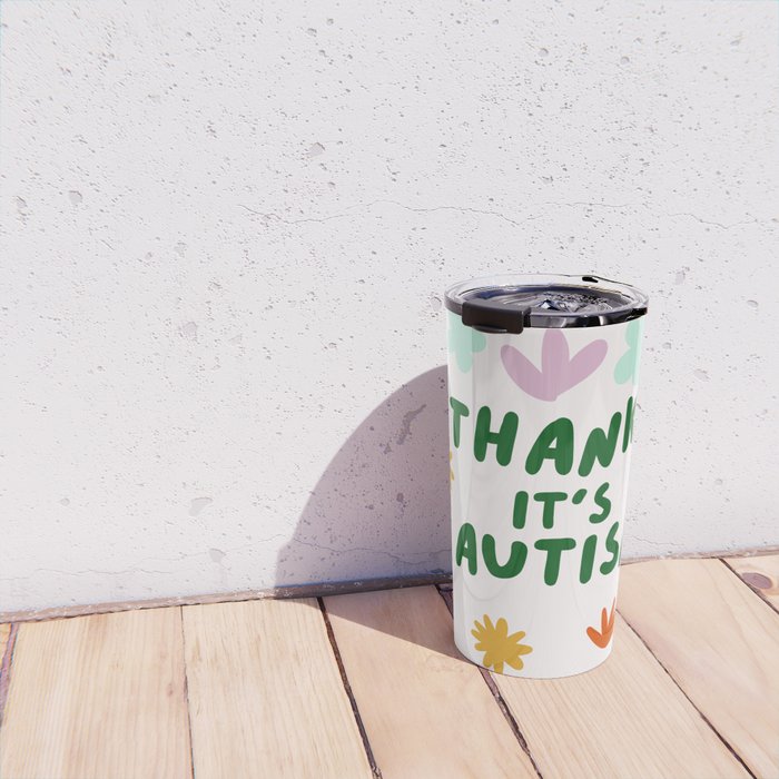 Thanks, It's Autism Travel Mug Gallery Image 4
