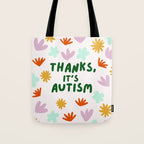 Thanks, It's Autism Tote Bag Gallery Image 1