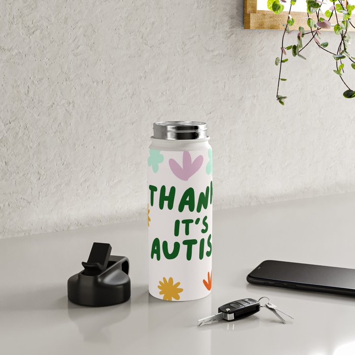 Thanks, It's Autism Water Bottle Gallery Image 4