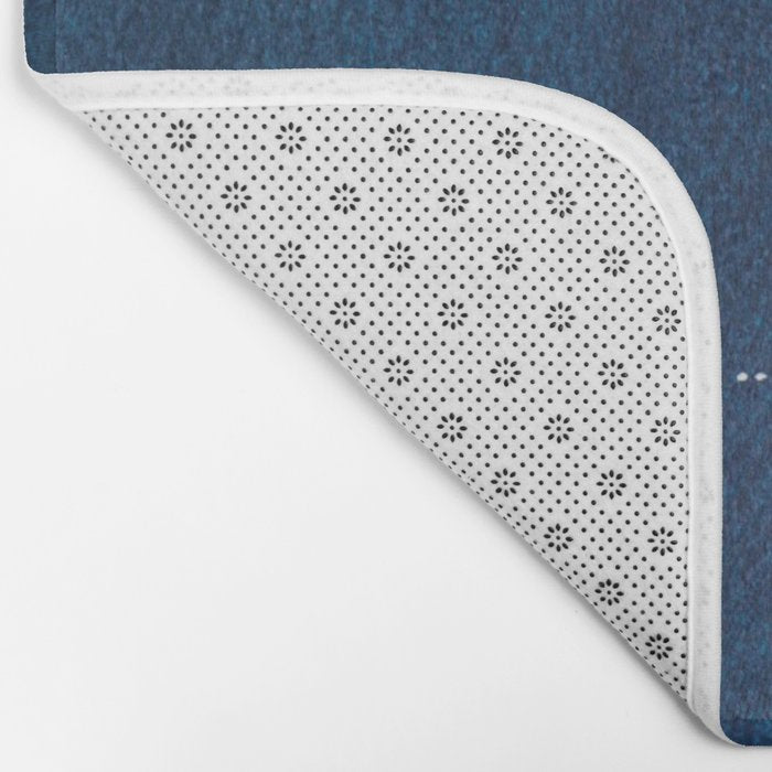 Falling stars, blue, sailboat, ocean Bath Mat Gallery Image 2