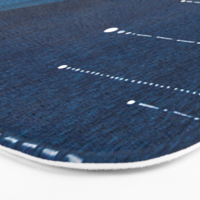 Falling stars, blue, sailboat, ocean Bath Mat Gallery Image 3