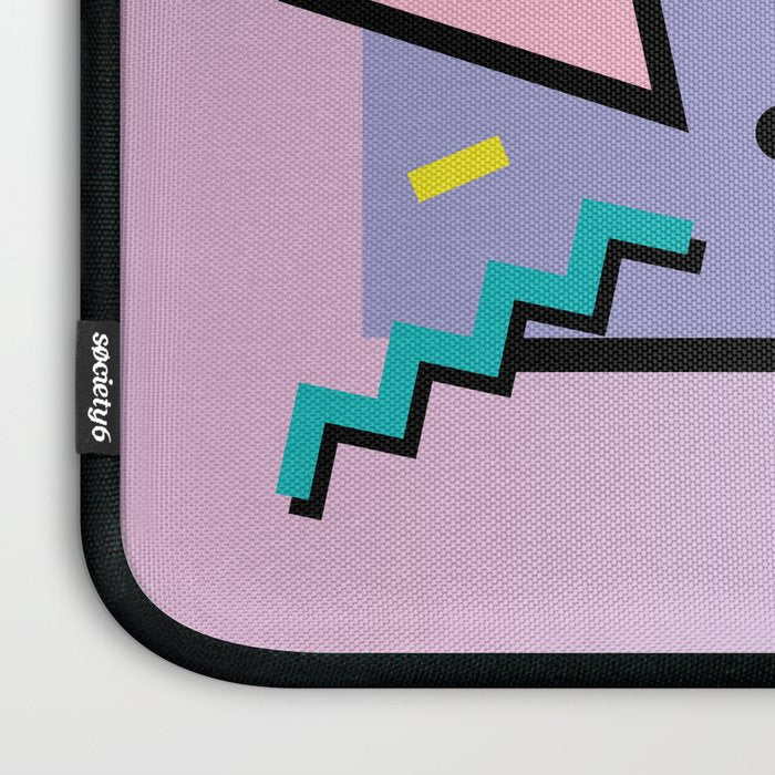 Memphis Pattern 25 - Miami Vice / 80s Retro / Palm Tree Laptop Sleeve Gallery Image 3