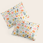 Abstract organic summer nature art pattern Pillow Sham Gallery Image 3