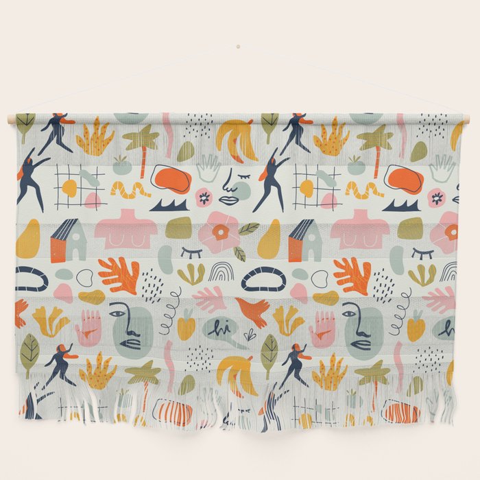 Abstract organic summer nature art pattern Wall Hanging Gallery Image 1