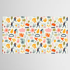 Abstract organic summer nature art pattern Tablecloth Gallery Image 2