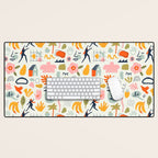Abstract organic summer nature art pattern Desk Mat Gallery Image 1