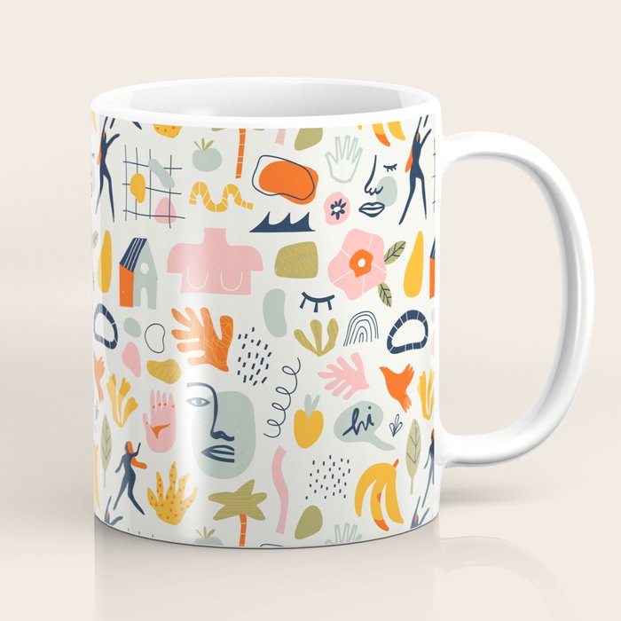 Abstract organic summer nature art pattern Coffee Mug Gallery Image 1