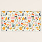 Abstract organic summer nature art pattern Desk Mat Gallery Image 3