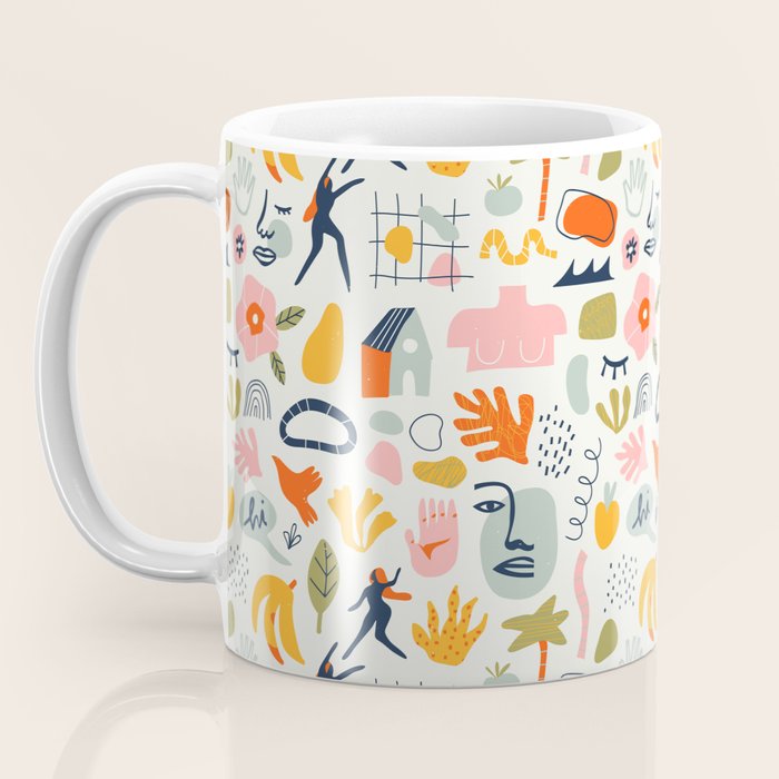 Abstract organic summer nature art pattern Coffee Mug Gallery Image 3
