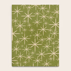 Stella - Retro Midcentury Modern Starbursts in Mid Mod Beige and Olive Green  Notebook Gallery Image 4