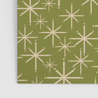 Stella - Retro Midcentury Modern Starbursts in Mid Mod Beige and Olive Green  Poster Gallery Image 3