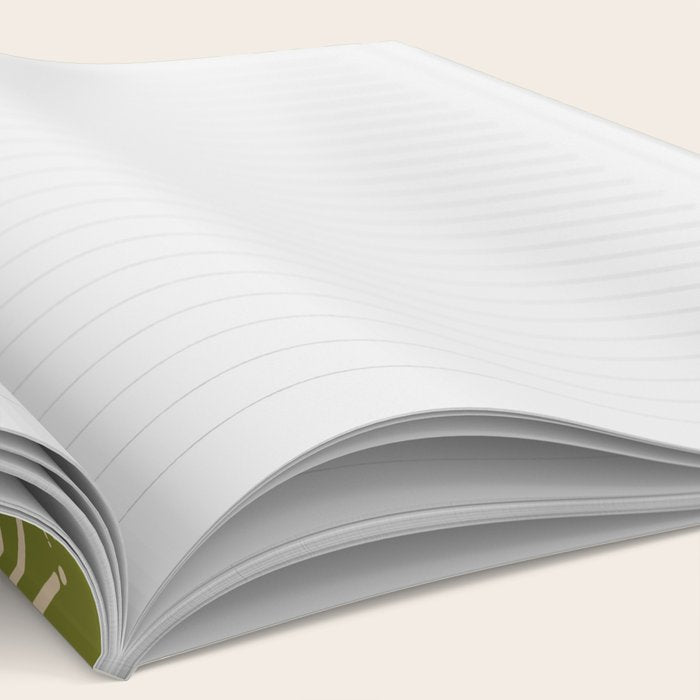 Stella - Retro Midcentury Modern Starbursts in Mid Mod Beige and Olive Green  Notebook Gallery Image 2