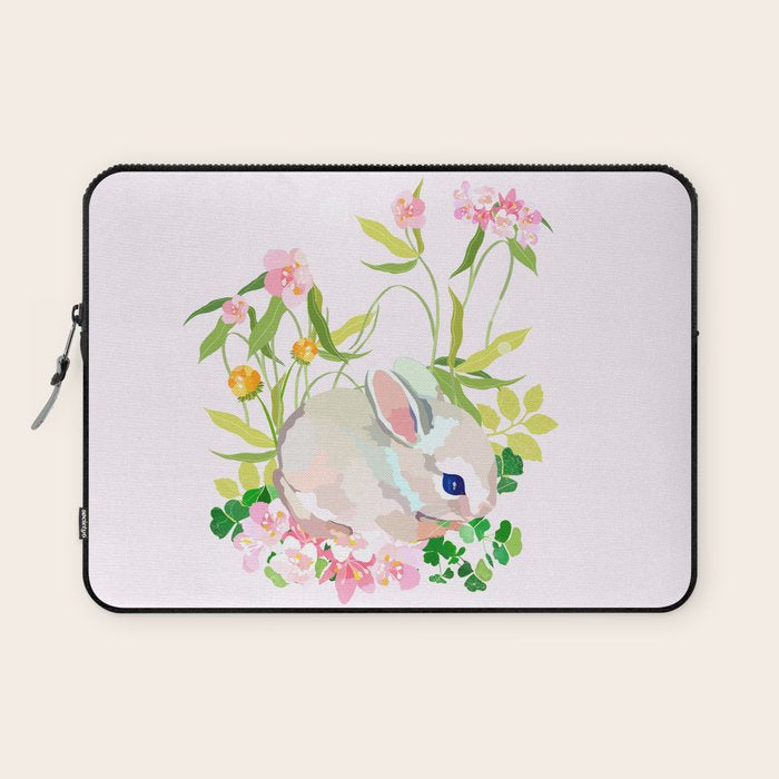 springtime bunny Laptop Sleeve Gallery Image 1
