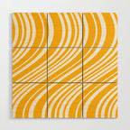 Wavy Stripes XLV - Golden Yellow Wood Wall Art Gallery Image 1