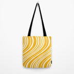 Wavy Stripes XLV - Golden Yellow Tote Bag Gallery Image 2