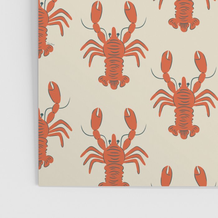 Coastal Lobsters Nautical Crustacean Poster Gallery Image 3