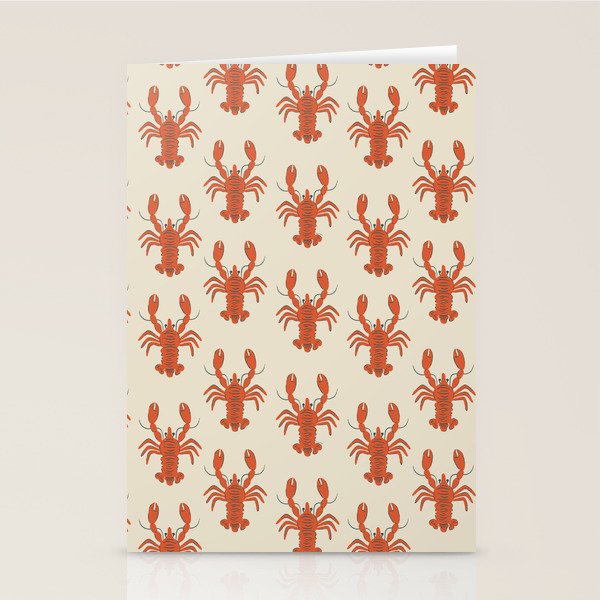 Coastal Lobsters Nautical Crustacean Stationery Card Gallery Image 2
