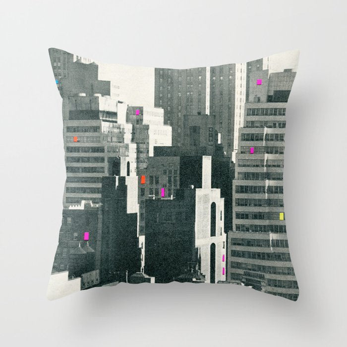 Discos in New York Throw Pillow Gallery Image 6