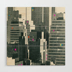 Discos in New York Wood Wall Art Gallery Image 1