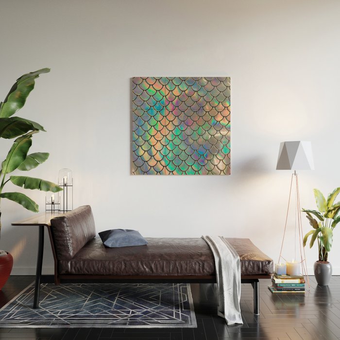 Iridescent Scales Wood Wall Art Gallery Image 2