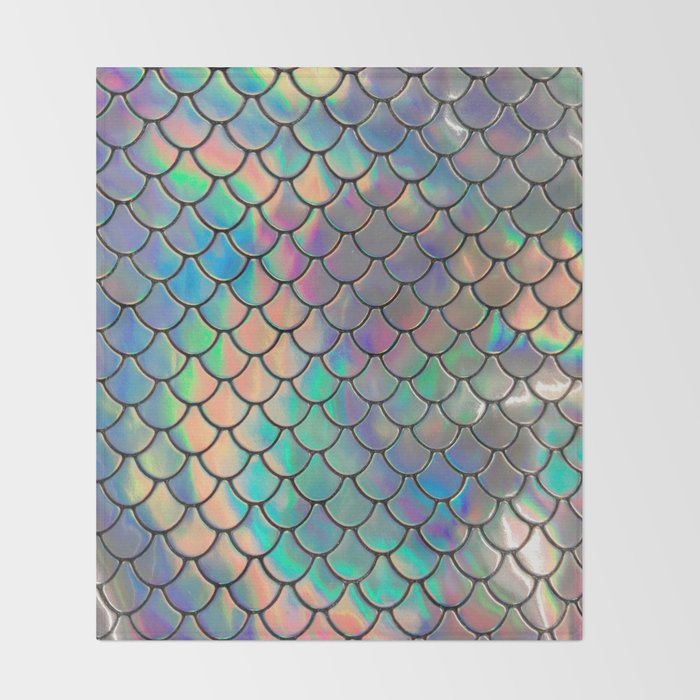 Iridescent Scales Throw Blanket Gallery Image 2