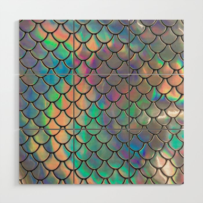 Iridescent Scales Wood Wall Art Gallery Image 1
