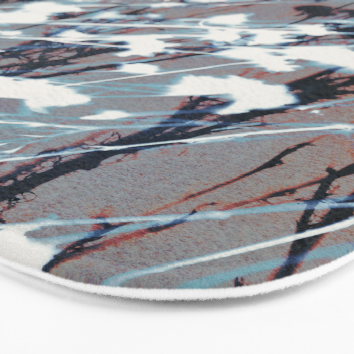 Magic in the Ordinary #12 / Grey & Red Bath Mat Gallery Image 3