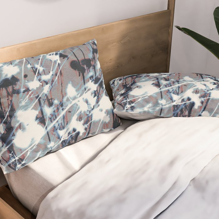 Magic in the Ordinary #12 / Grey & Red Pillow Sham Gallery Image 2