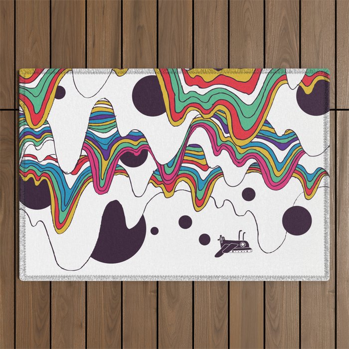 Psychedelic Planet Outdoor Rug Gallery Image 1