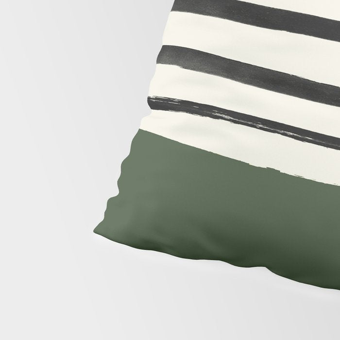 Forest Green x Stripes Pillow Sham Gallery Image 4