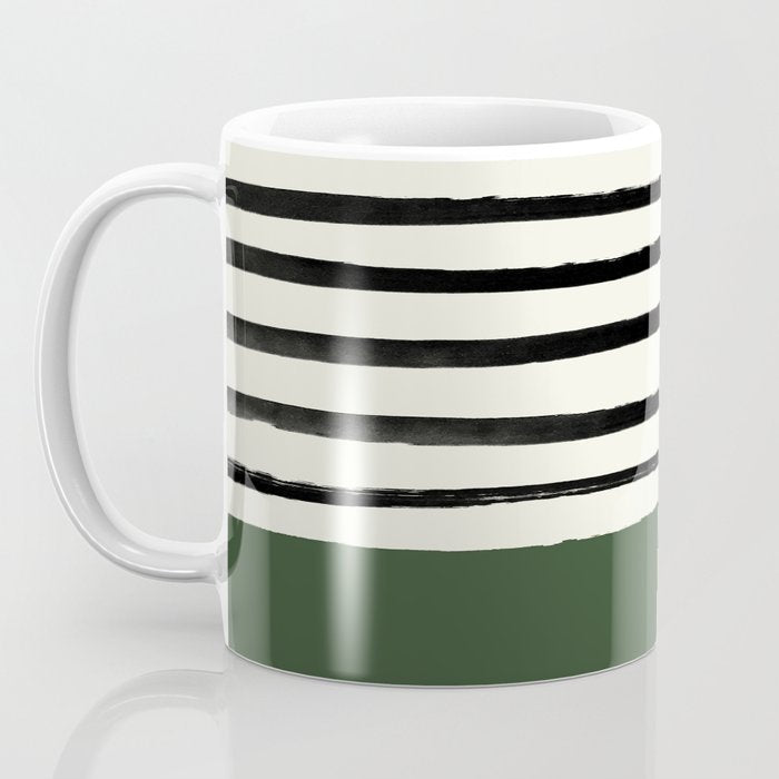 Forest Green x Stripes Coffee Mug Gallery Image 3