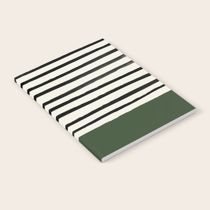 Forest Green x Stripes Notebook Gallery Image 1