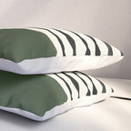 Forest Green x Stripes Pillow Sham Gallery Image 3