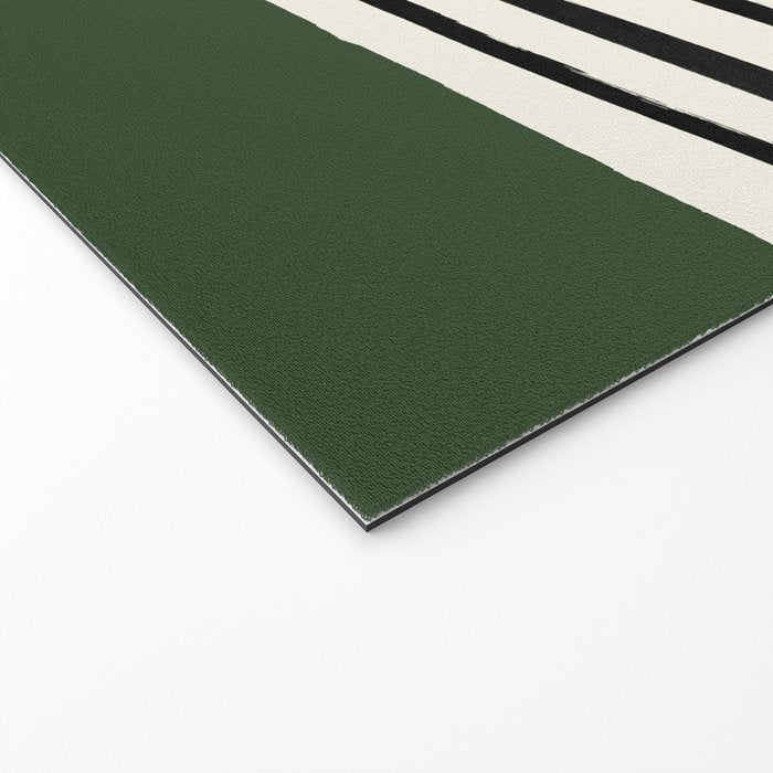 Forest Green x Stripes Welcome Mat Gallery Image 2