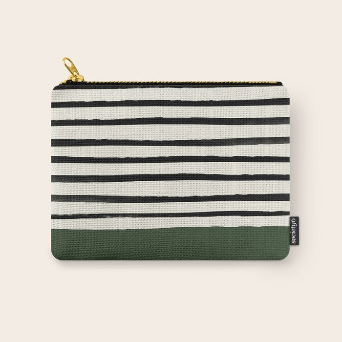 Forest Green x Stripes Carry All Pouch Gallery Image 1
